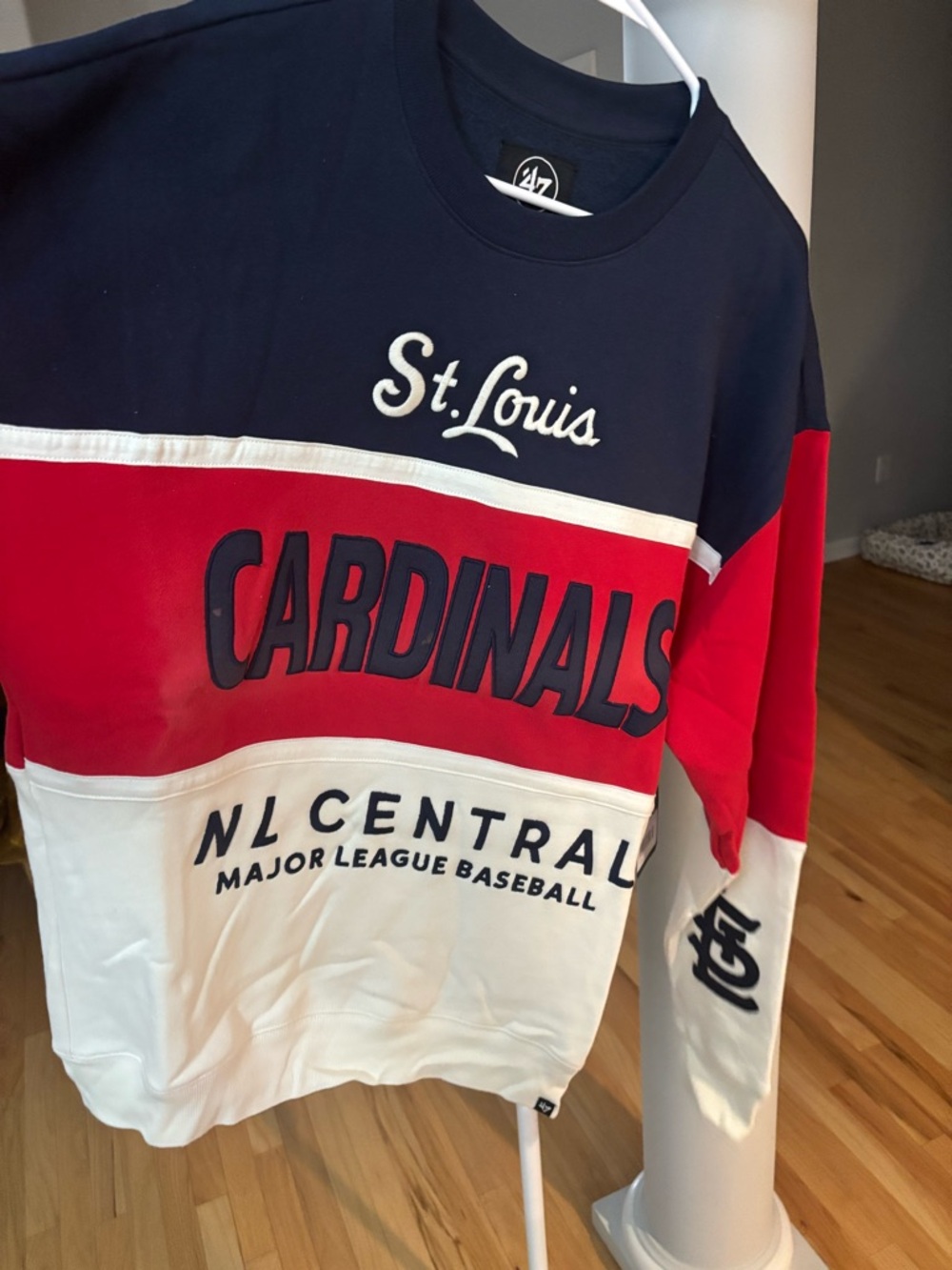 '47 St. Louis Cardinals Colorblock Sweatshirt - Navy, Red, White